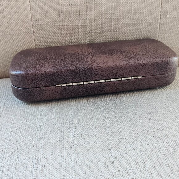 Fossil Eyeglasses Frame Brown Hard Case for Glasses Case only - Picture 8 of 11